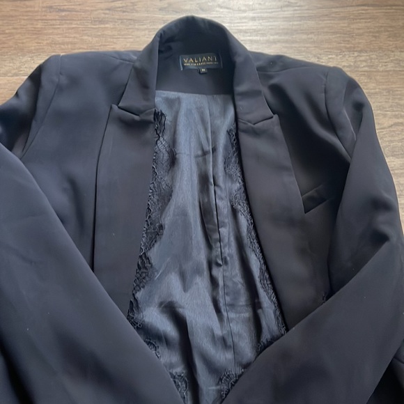 Black Valiant Blazer w/ Lace accents - Picture 3 of 5